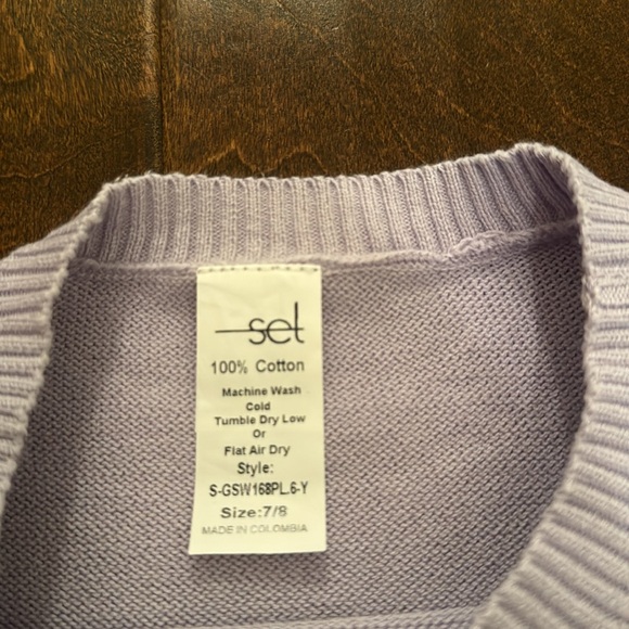 NWT Set Athletics Stella Sweater - Purple/Cheer size 7/8 price firm - Picture 5 of 6